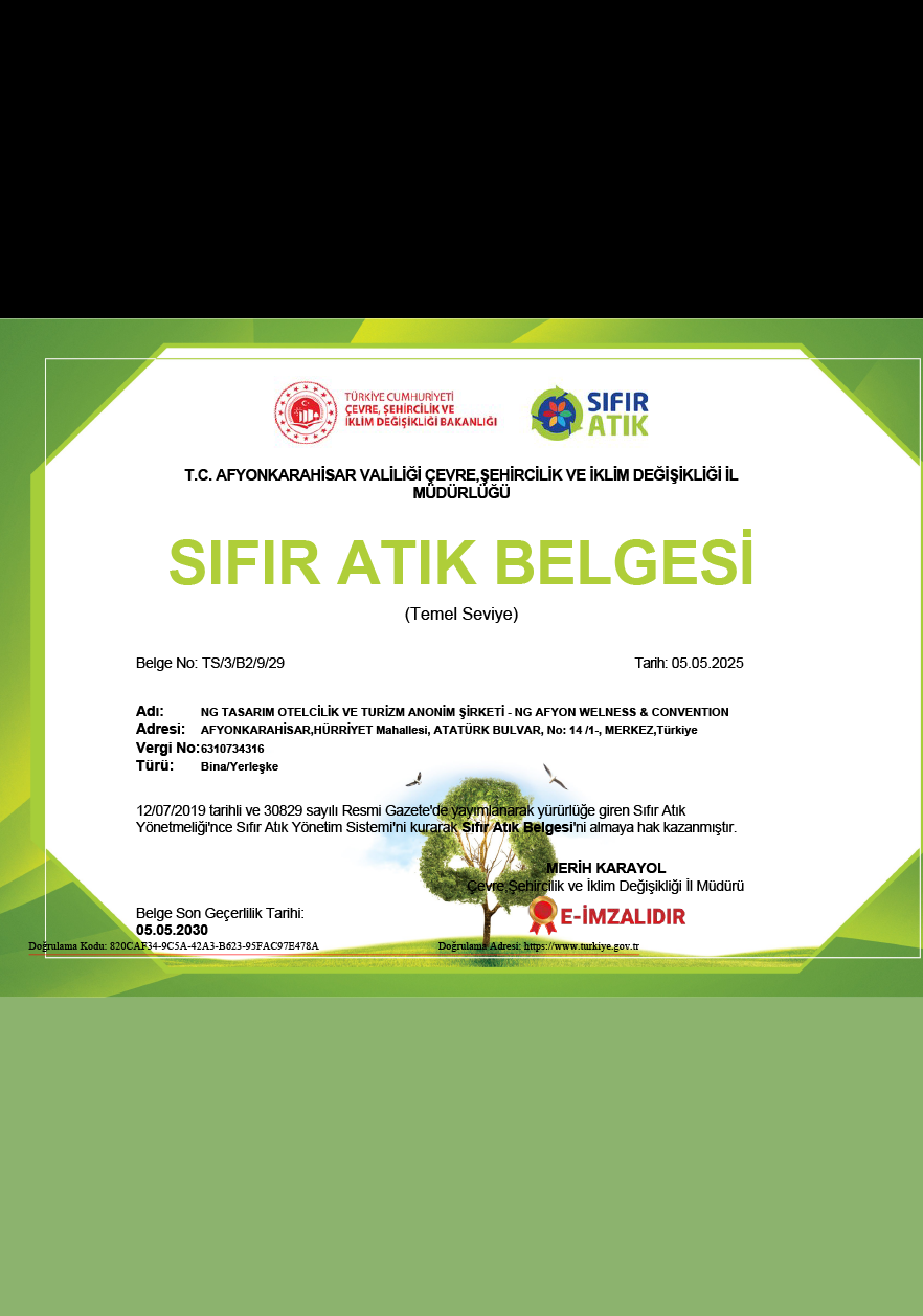 Ng Afyon Sifir Atik Belgesi