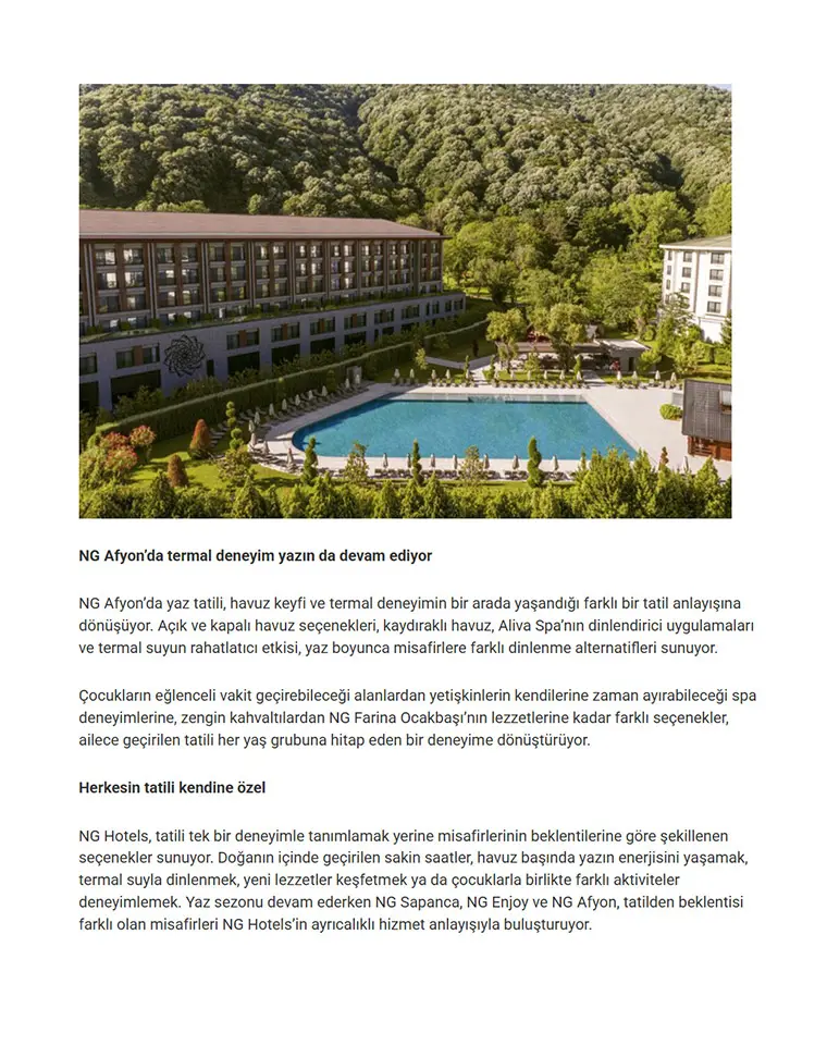 Ng Hotels Turizm Aktuel News Card